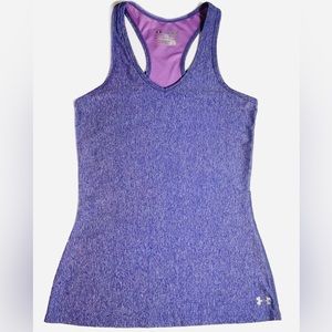 Under Armour Heat Gear Women’s Heather Purple Racer Back Tank Top Athletic Sz XS